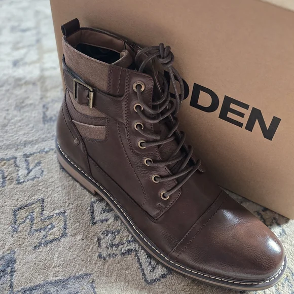 Steve Madden Dark Brown Leather Boots - Picture 2 of 6